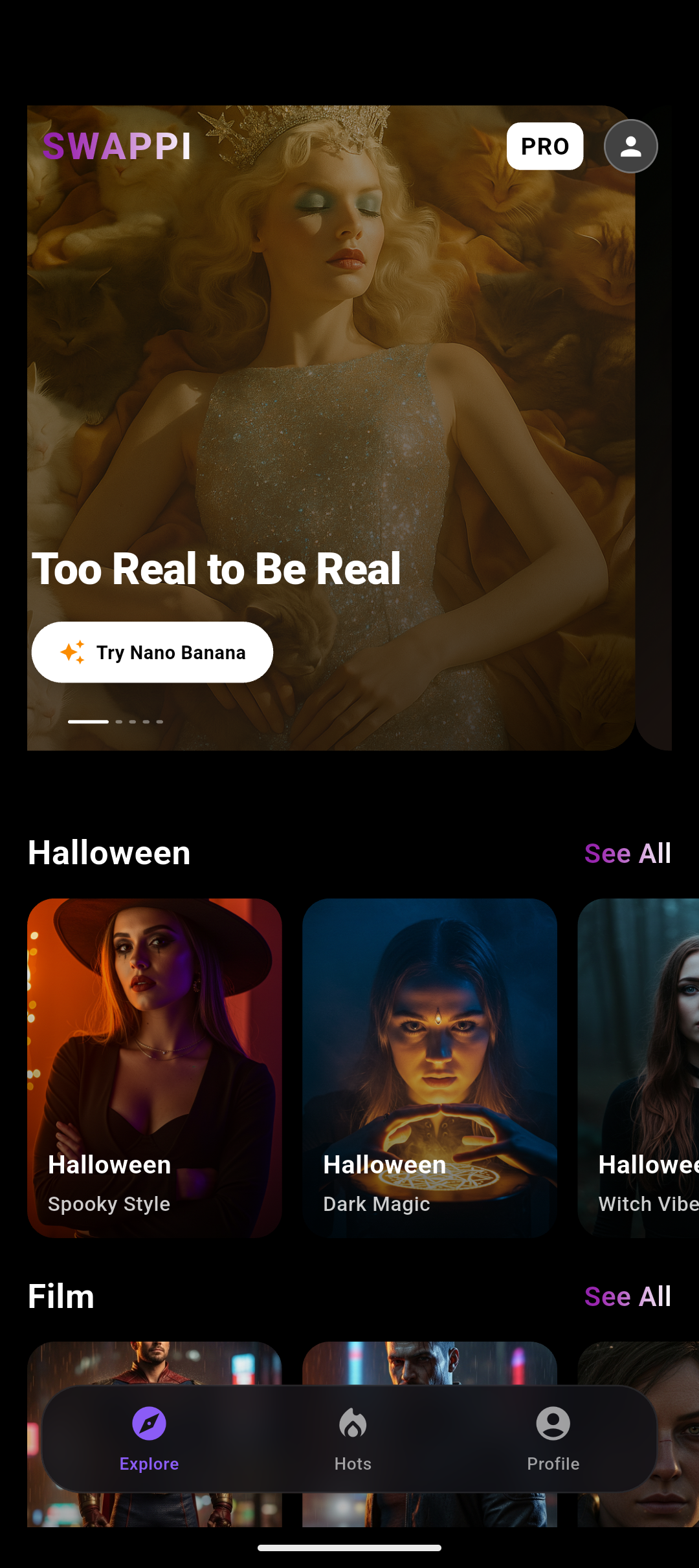 Swappi App Home Screen